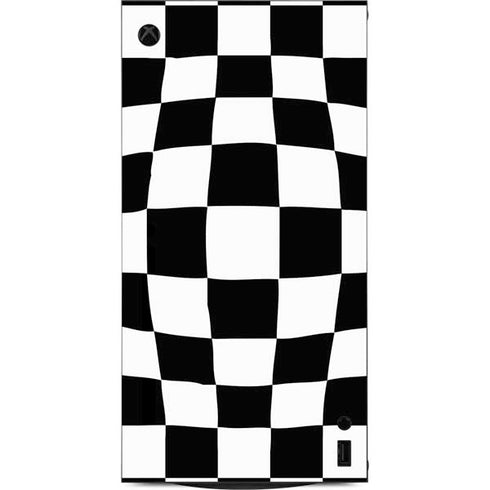 Black and White Zoomed Checkerboard XBox Series X Digital Edition Console Skin